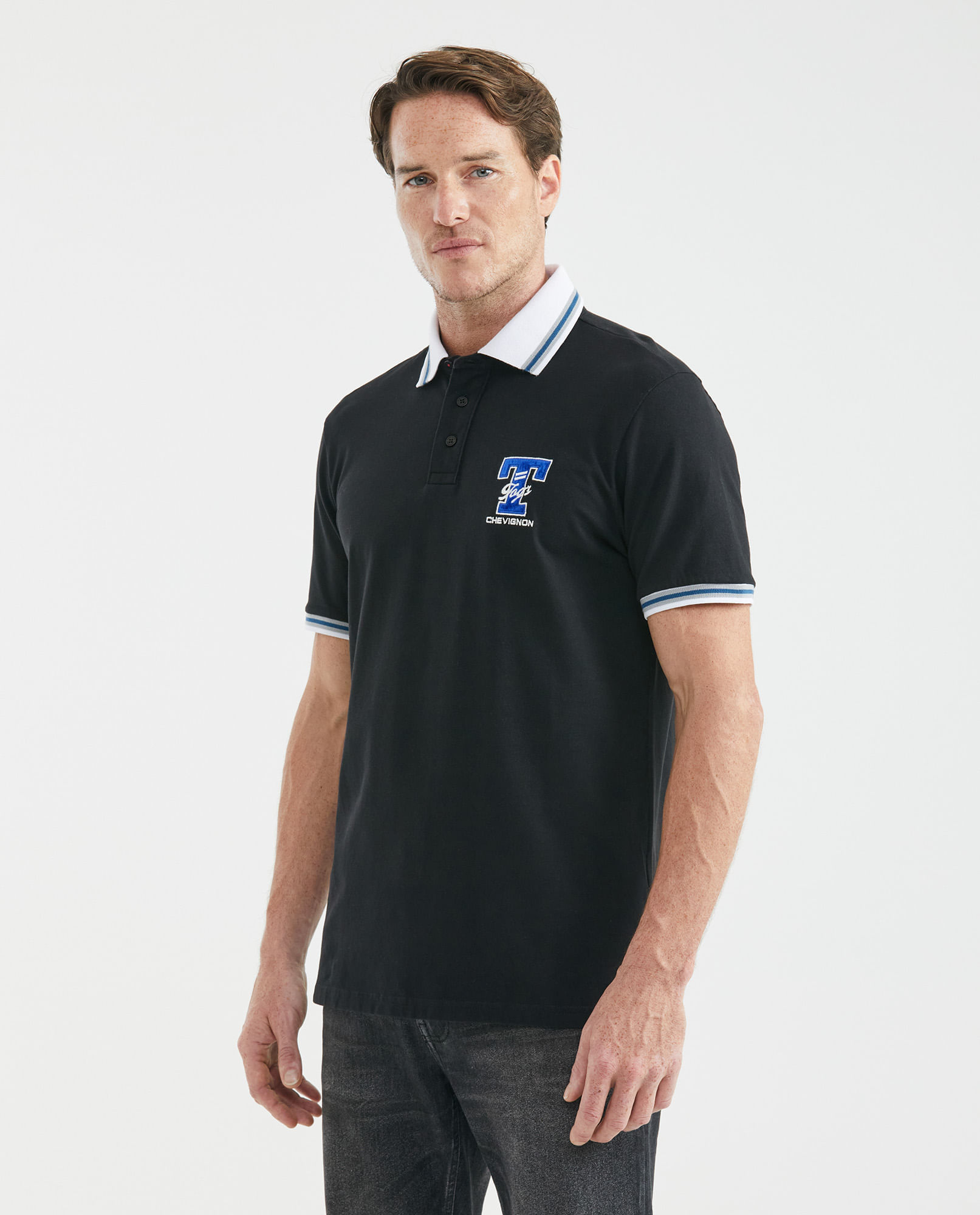 Camiseta de Hombre Tipo Polo, Classic Fit Manga Corta - TOGS Tejidos Rayas