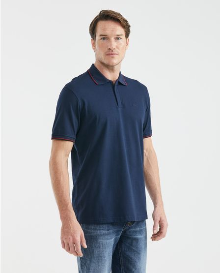 Camiseta de Hombre Tipo Polo, Classic Fit Manga Corta - Perilla con Cierre