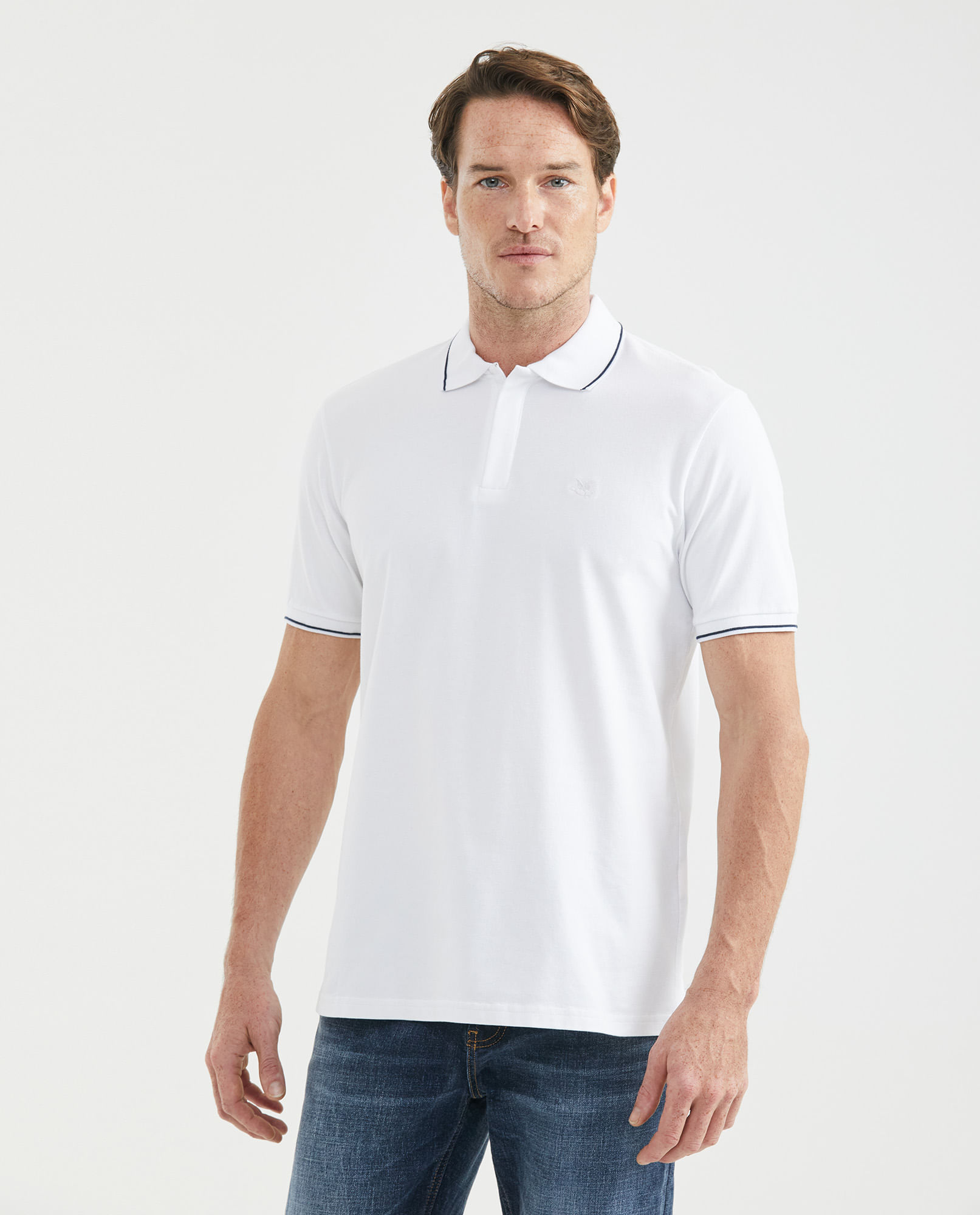 Camiseta de Hombre Tipo Polo, Classic Fit Manga Corta - Perilla con Cierre