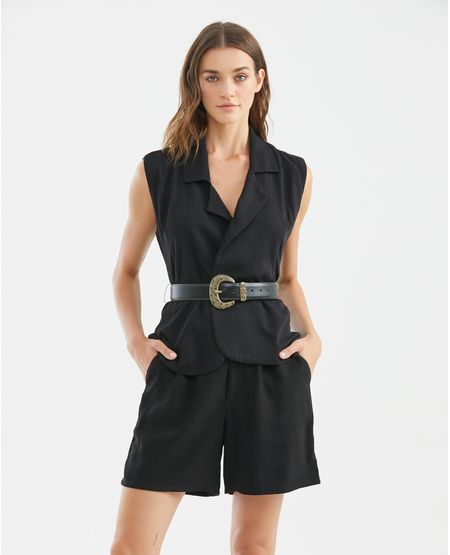 Bermuda de Mujer, Silueta Línea A, Tiro Alto - Estilo Sartorial