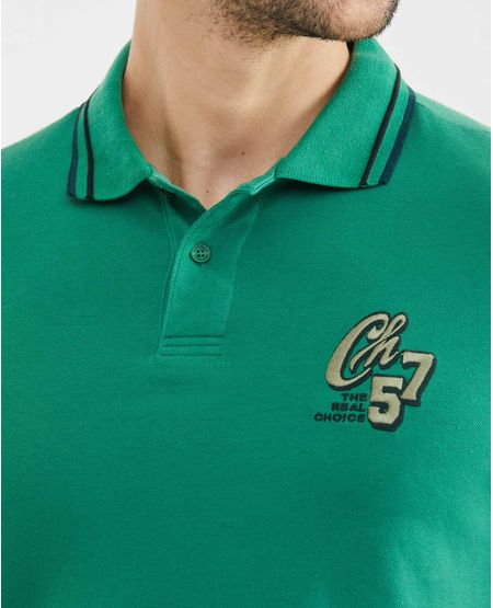 Camiseta de Hombre Tipo Polo, Slim Fit Manga Corta - Tejidos con Raya en Contraste