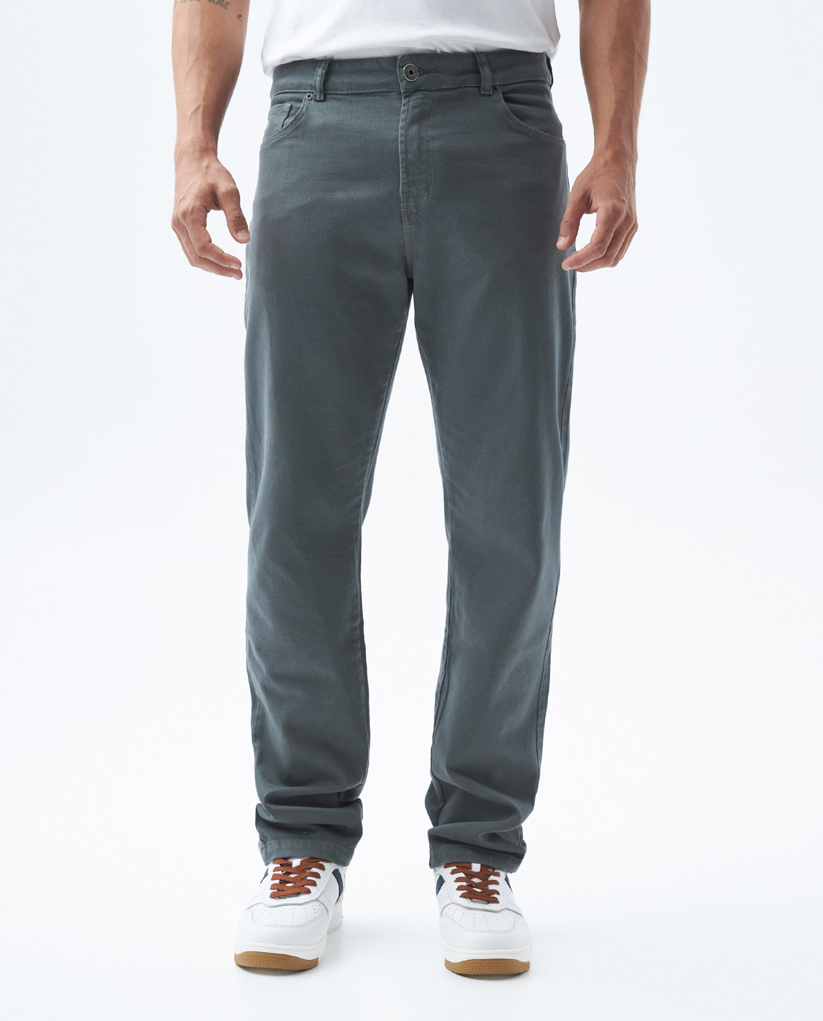 Pantalón de Hombre, Regular Fit Bota Recta - Diseño 5 Bolsillos Tradicional