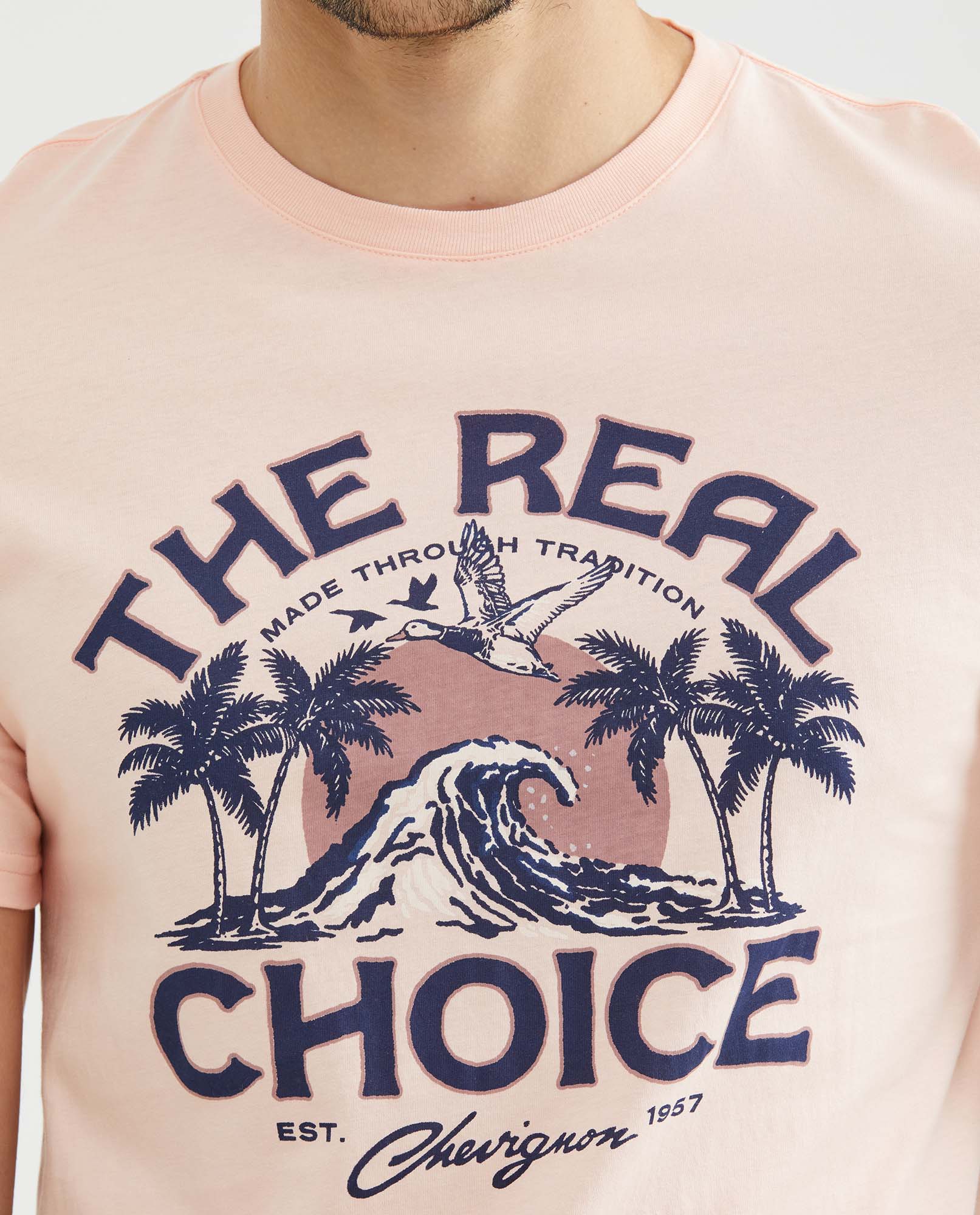 Camiseta Gráfica de Hombre, Slim Fit Cuello Redondo - Estampación Textil