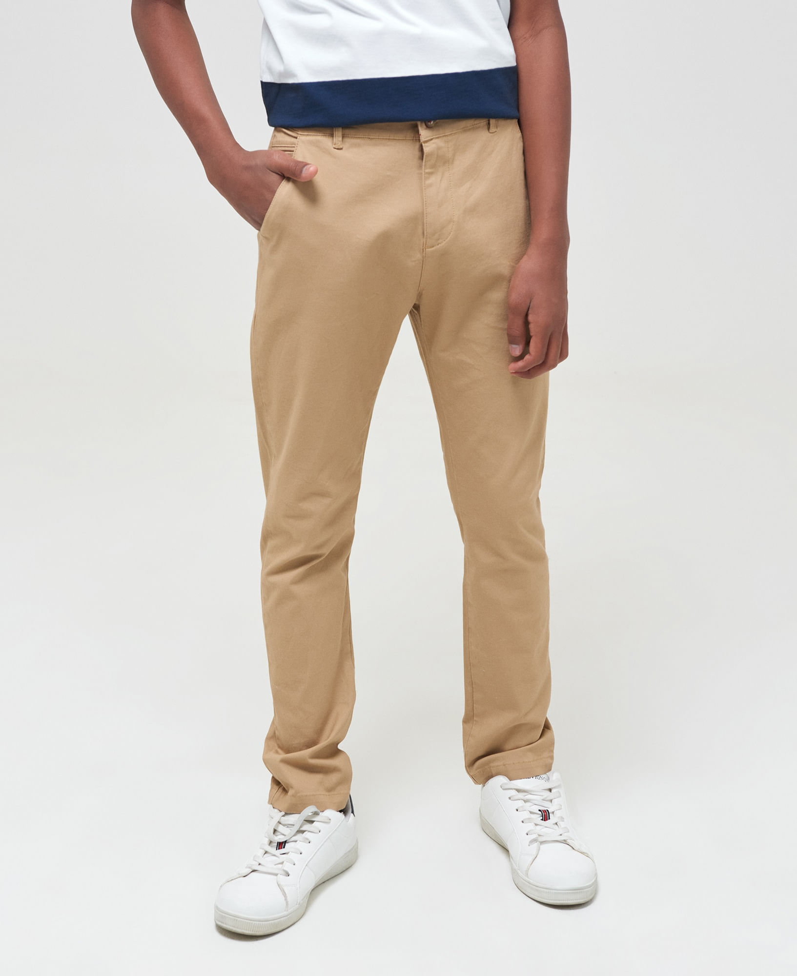 Pantalón de Niño, Tipo Chino - Algodón + Elastano