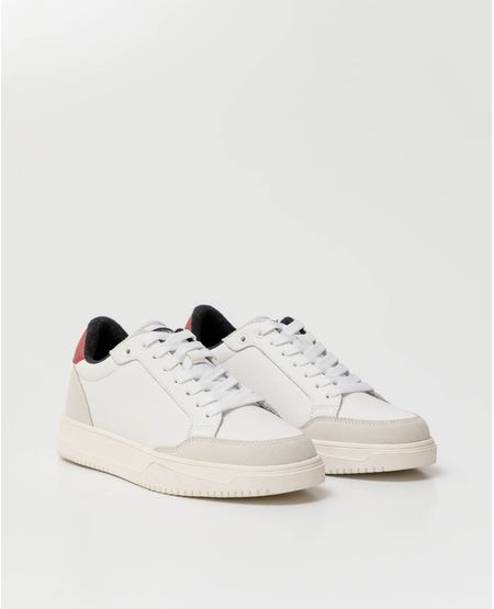 Tenis de Hombre en Cuero, Tipo Basket - Cuero Plena Flor + Cuero Gamuzado