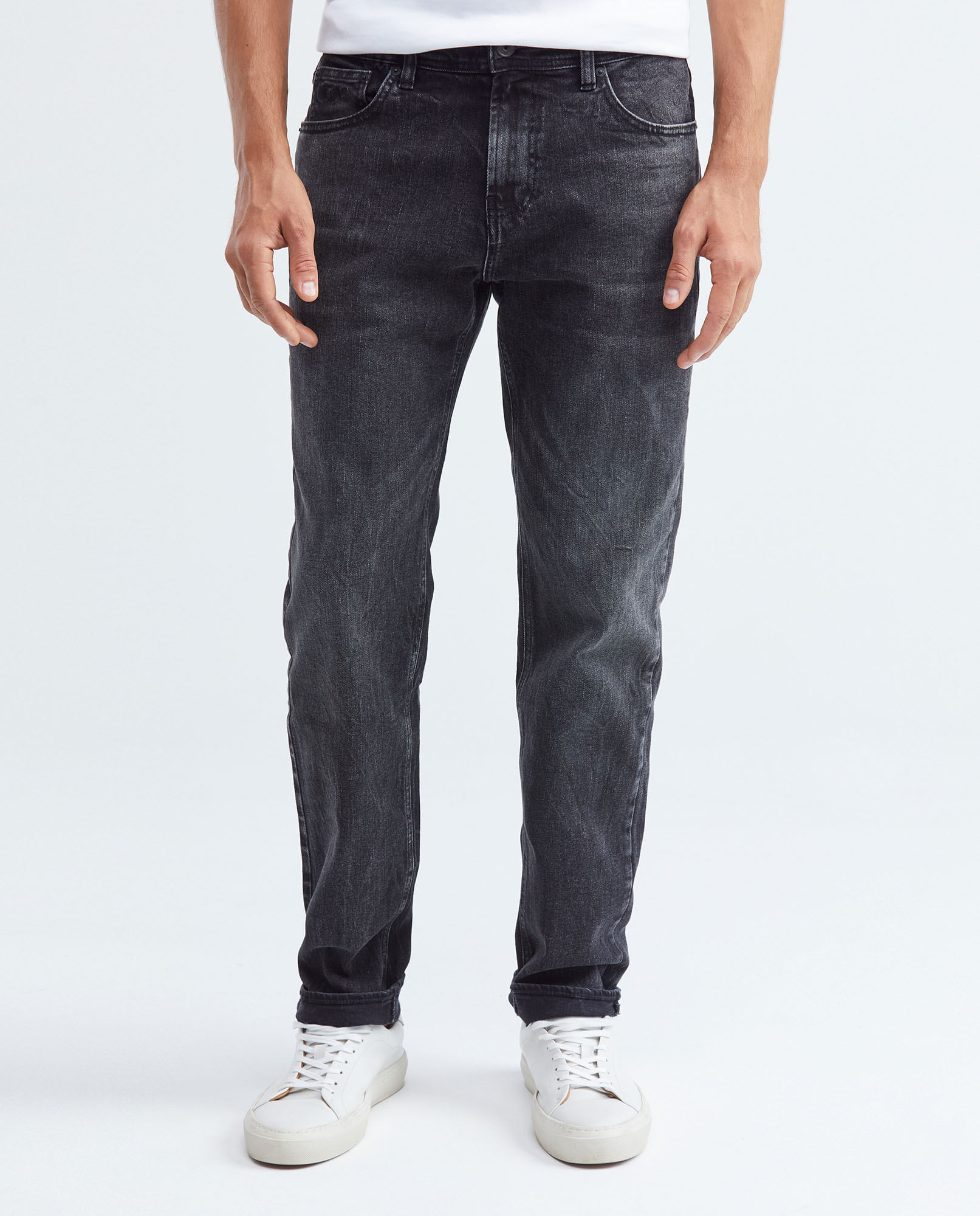 Jean de Hombre Straight Fit, Morrison, Bota Slim -  Gris Oscuro