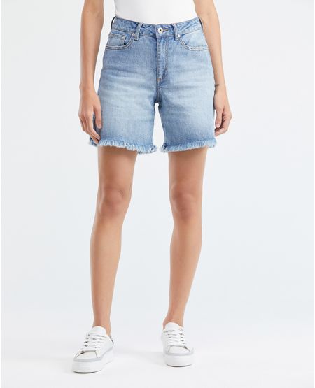 Short de Mujer en Denim, High Rise - Azul Medio