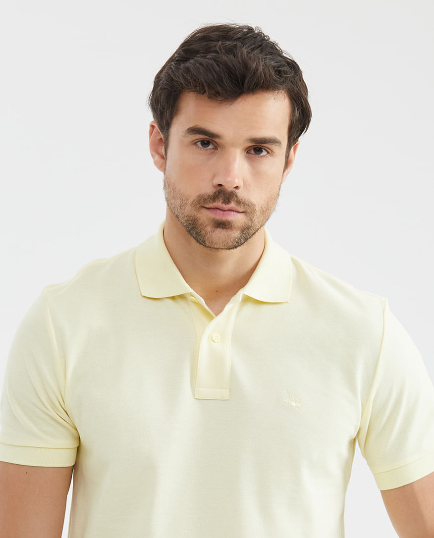 Camiseta de Hombre Tipo Polo, Classic Fit Manga Corta - Piqué 100% Algodón