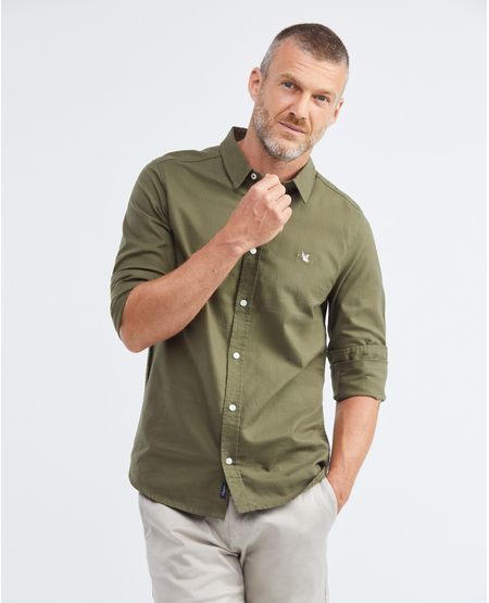 Camisa de Hombre, Slim Fit Manga Larga - Oxford 100% Algodón