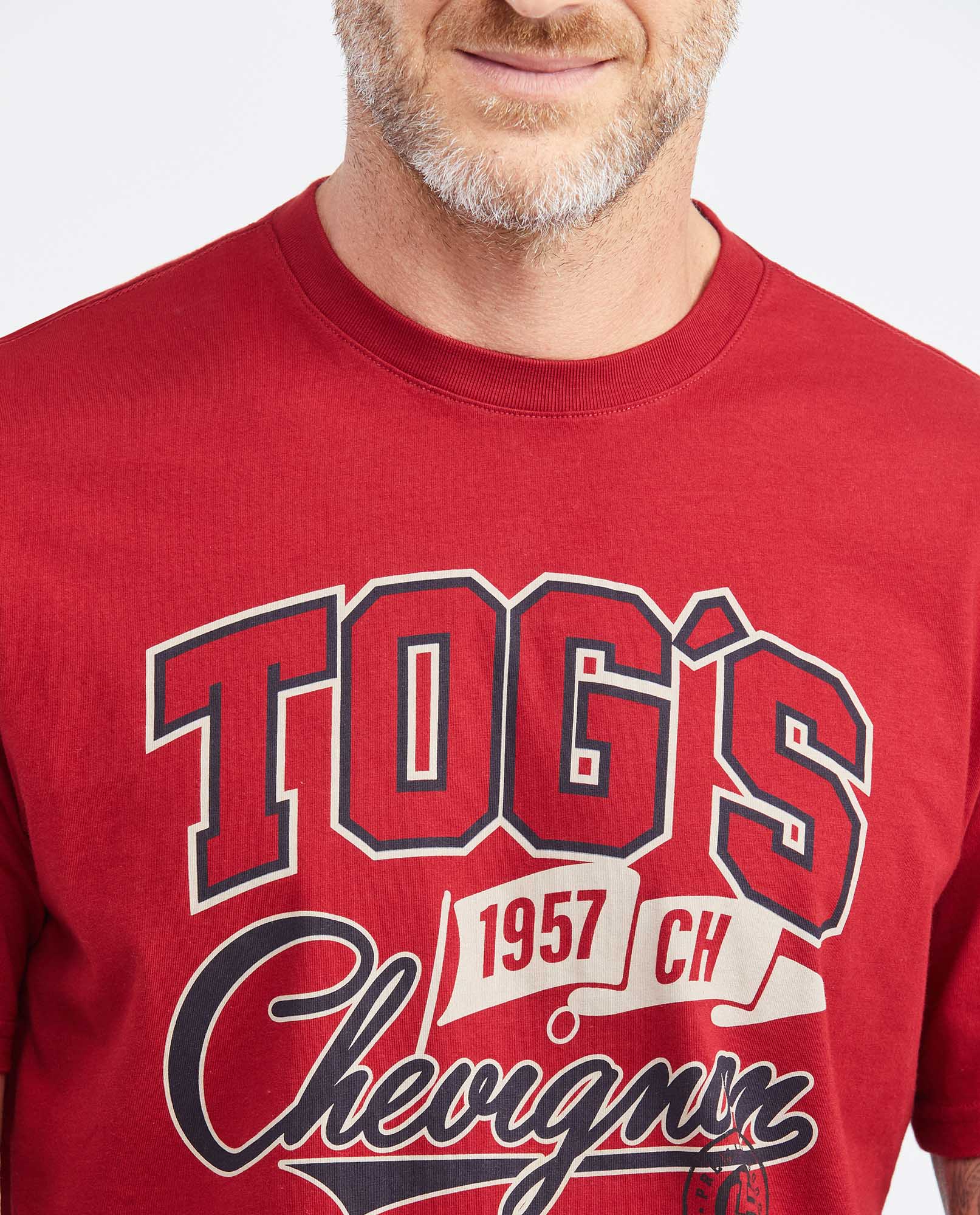 Camiseta Gráfica de Hombre, Classic Fit Cuello Redondo - TOGS Estampación Textil