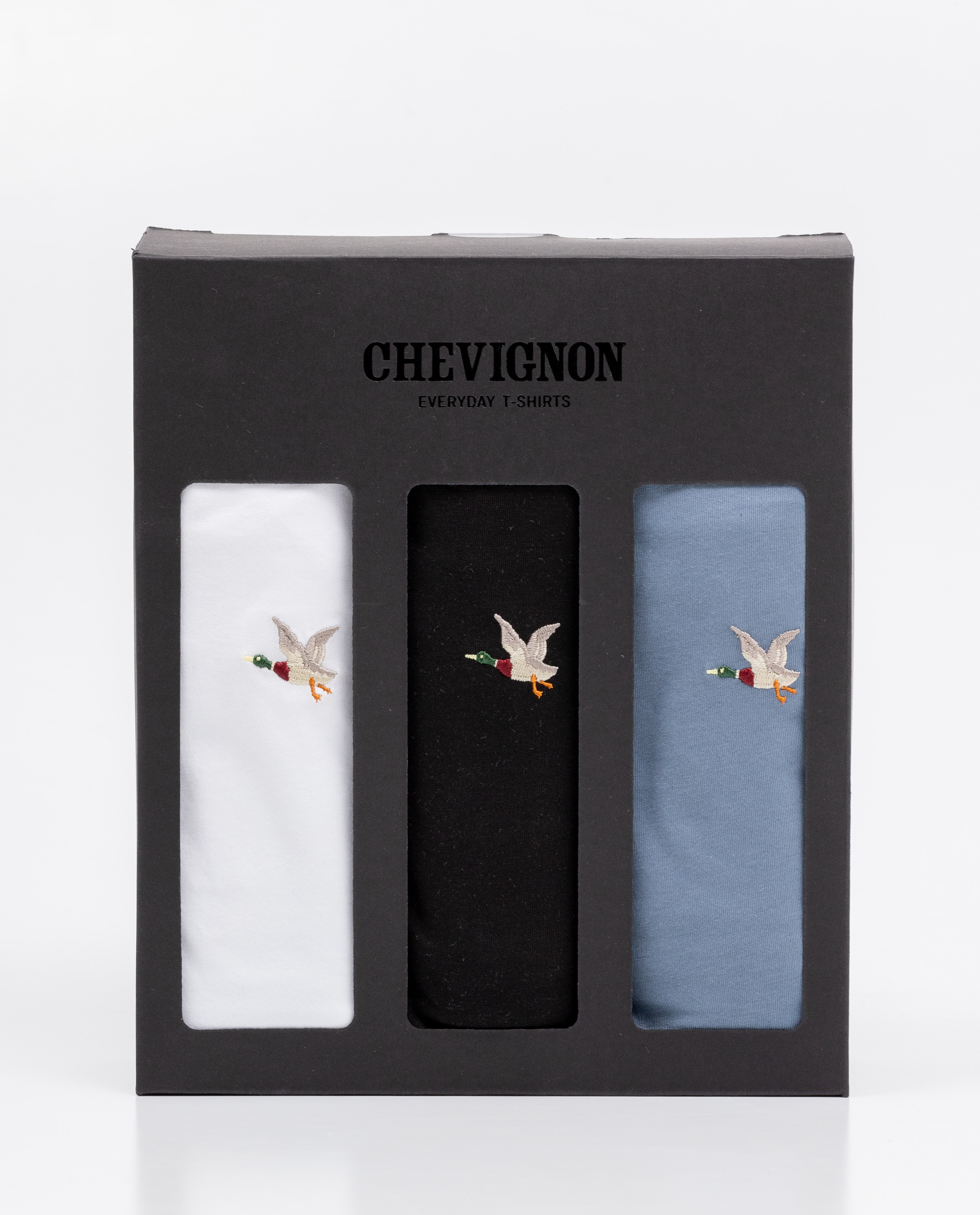 Tripack Camisetas Básicas de Hombre, Slim Fit Cuello Redondo - 100% Algodón Pima