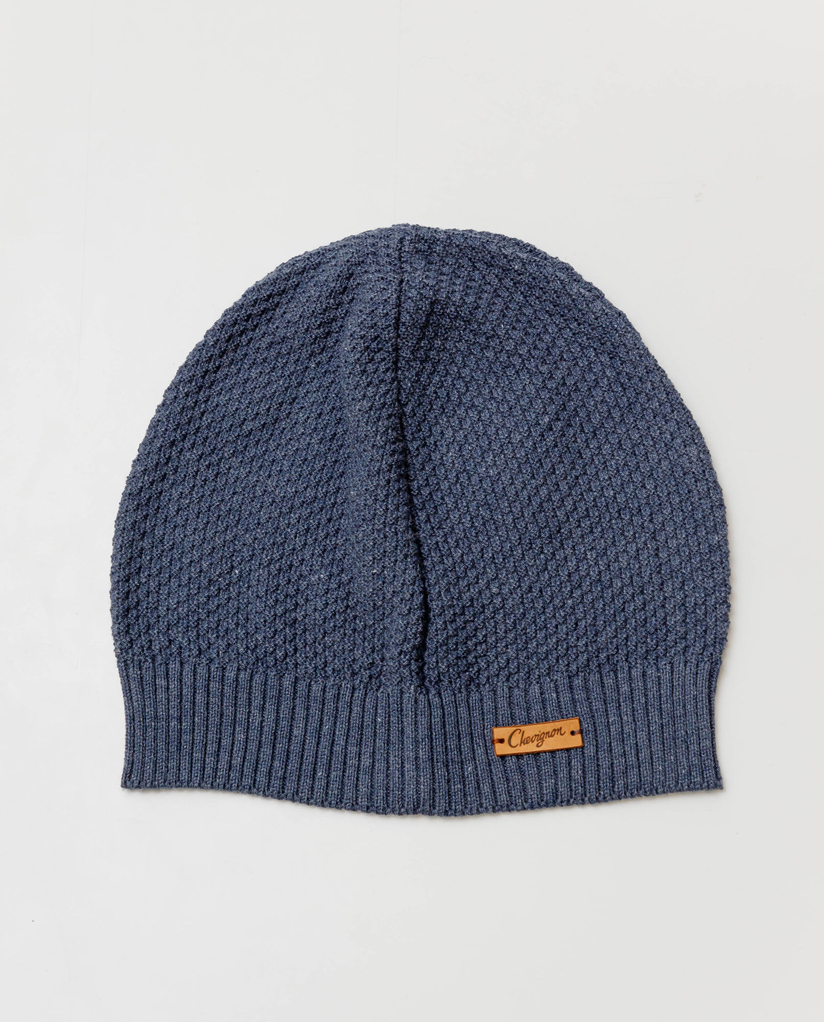 Gorro Tejido con Fajón Acanalado, Tejido Rundo