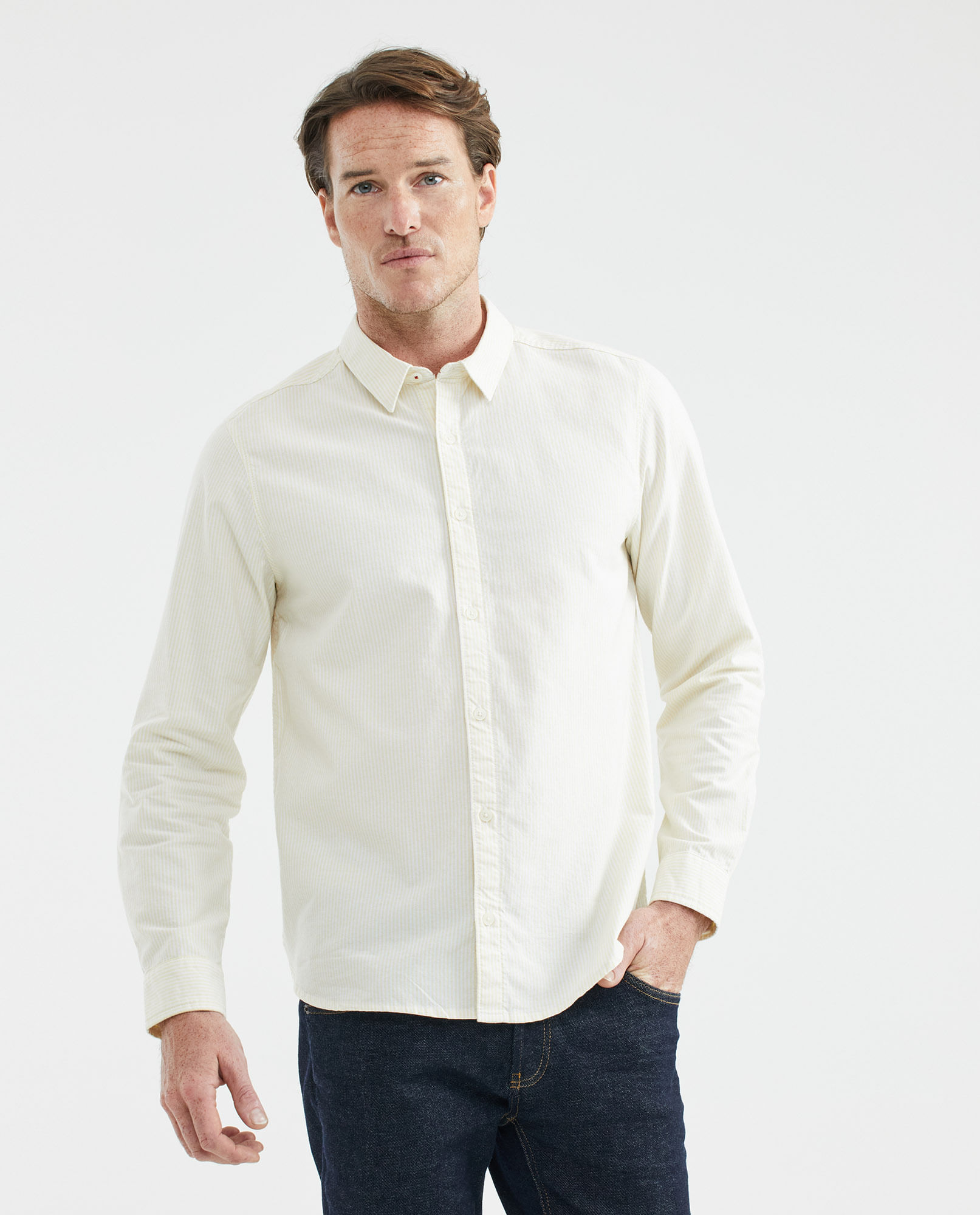 Camisa de Hombre, Slim Fit Manga Larga - Mil Rayas