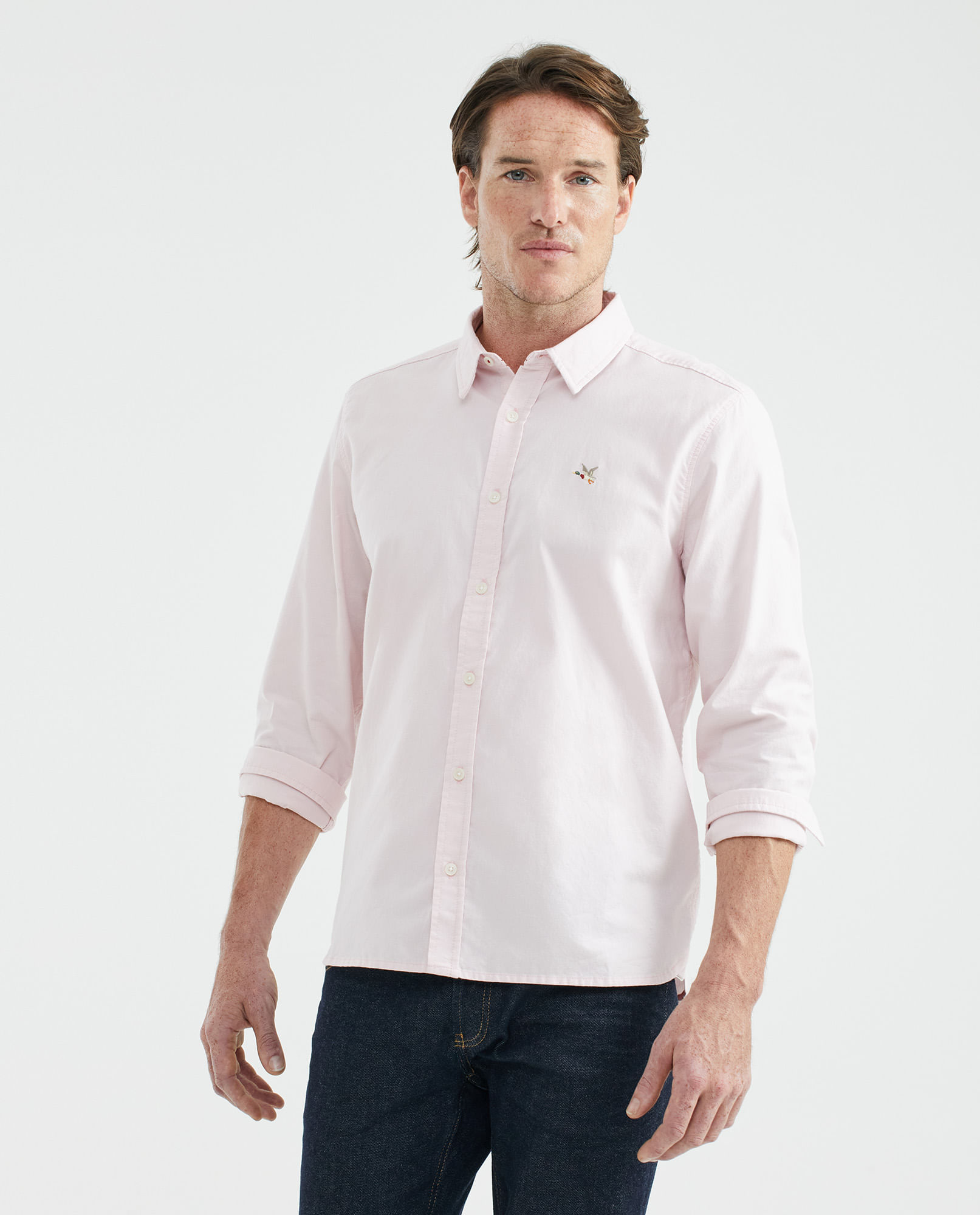 Camisa de Hombre, Slim Fit Manga Larga - Oxford 100% Algodón