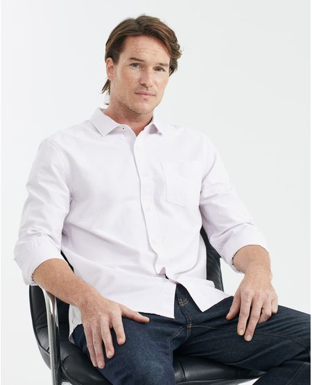 Camisa de Hombre, Classic Fit Manga Larga - Algodón Oxford