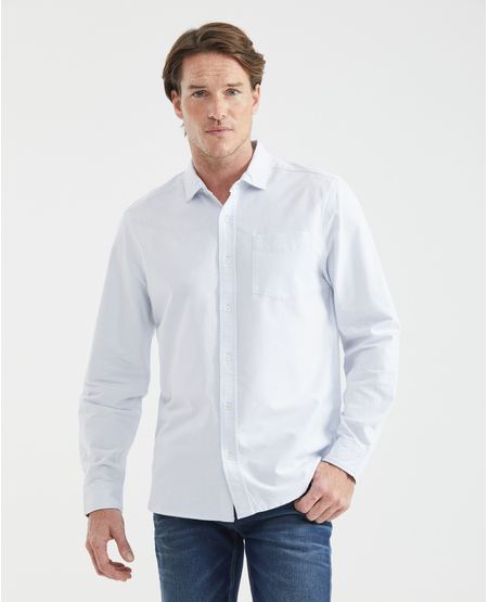 Camisa de Hombre, Classic Fit Manga Larga - Algodón Oxford
