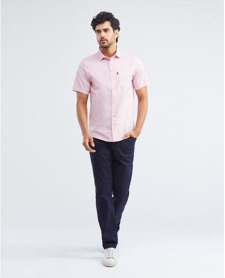 Camisa de Hombre, Slim Fit Manga Corta - Básica con Bolsillo