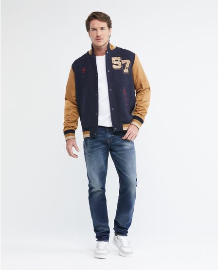 Jean de Hombre Straight Fit, Morrison, Bota Slim - Azul Ultra Oscuro