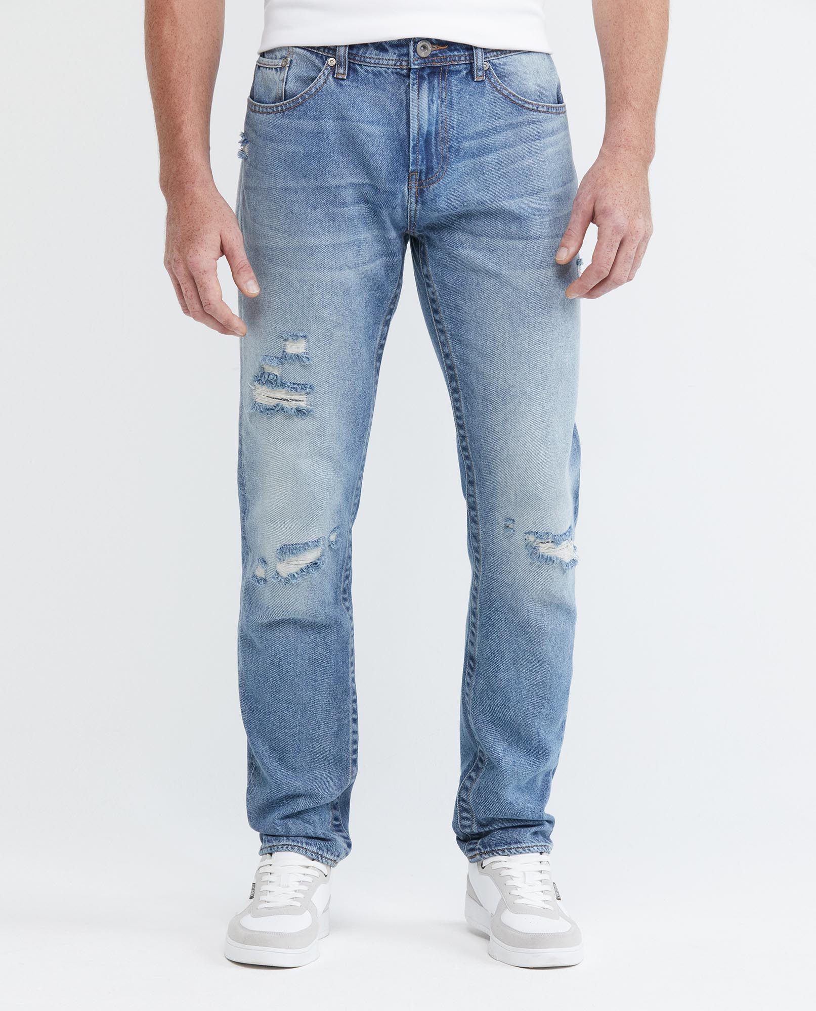 Jean de Hombre Slim Fit, Famous, Bota Slim - Azul Claro