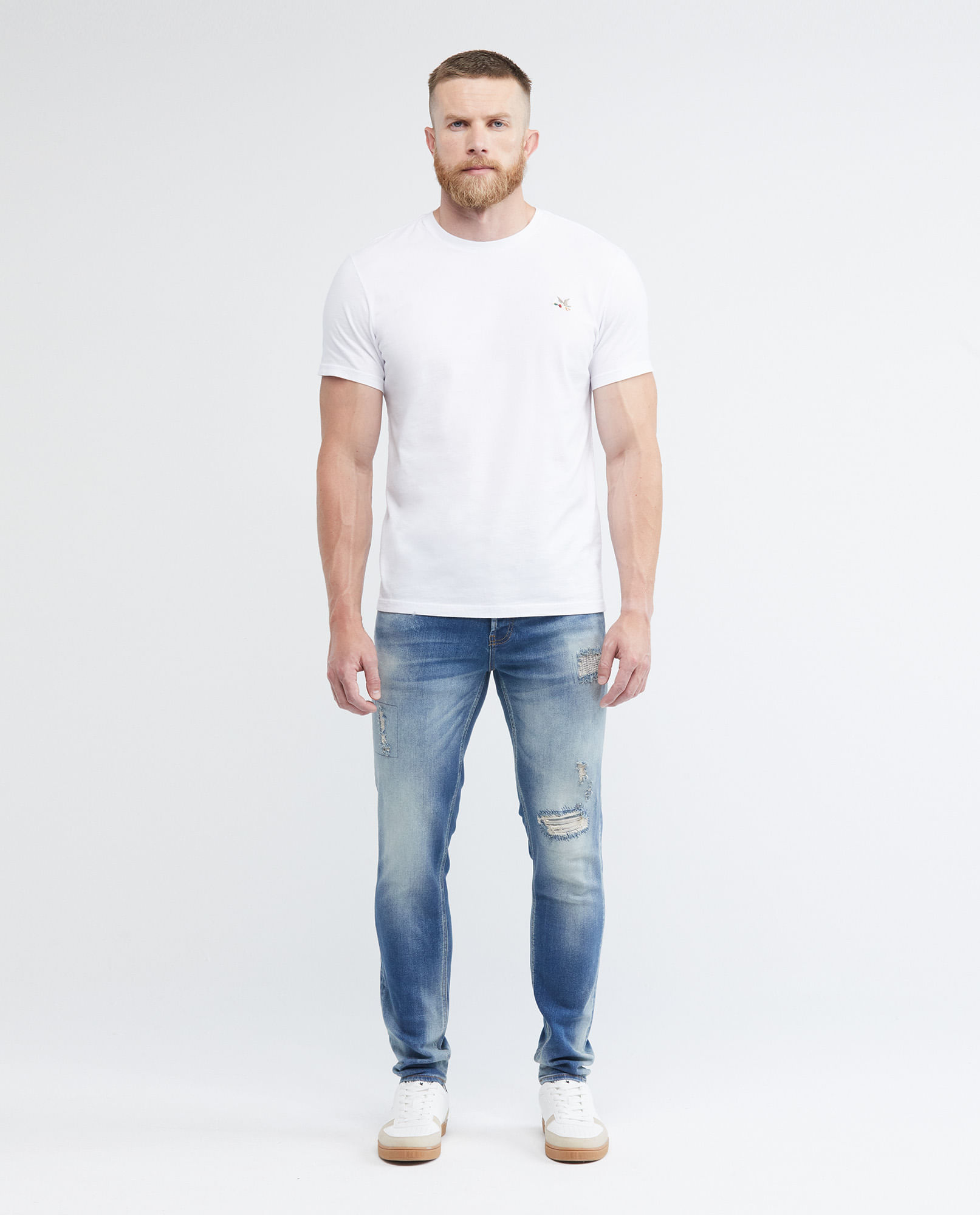 Jean de Hombre Super Slim Fit, Rider, Bota Super Slim - Azul Medio
