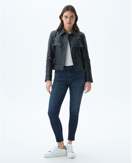 Jean de Mujer High Rise, Cosmo, Bota Skinny - Azul Ultra Oscuro