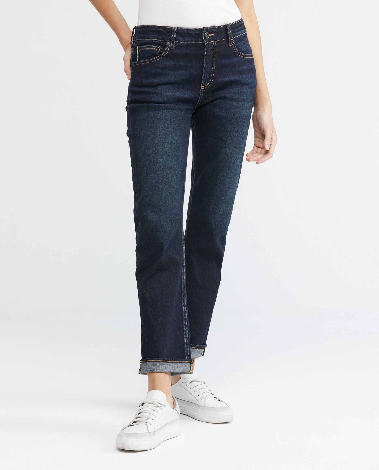 Jean de Mujer High Rise, Cosmo, Boot Cut - Selvedge Azul Ultra Oscuro