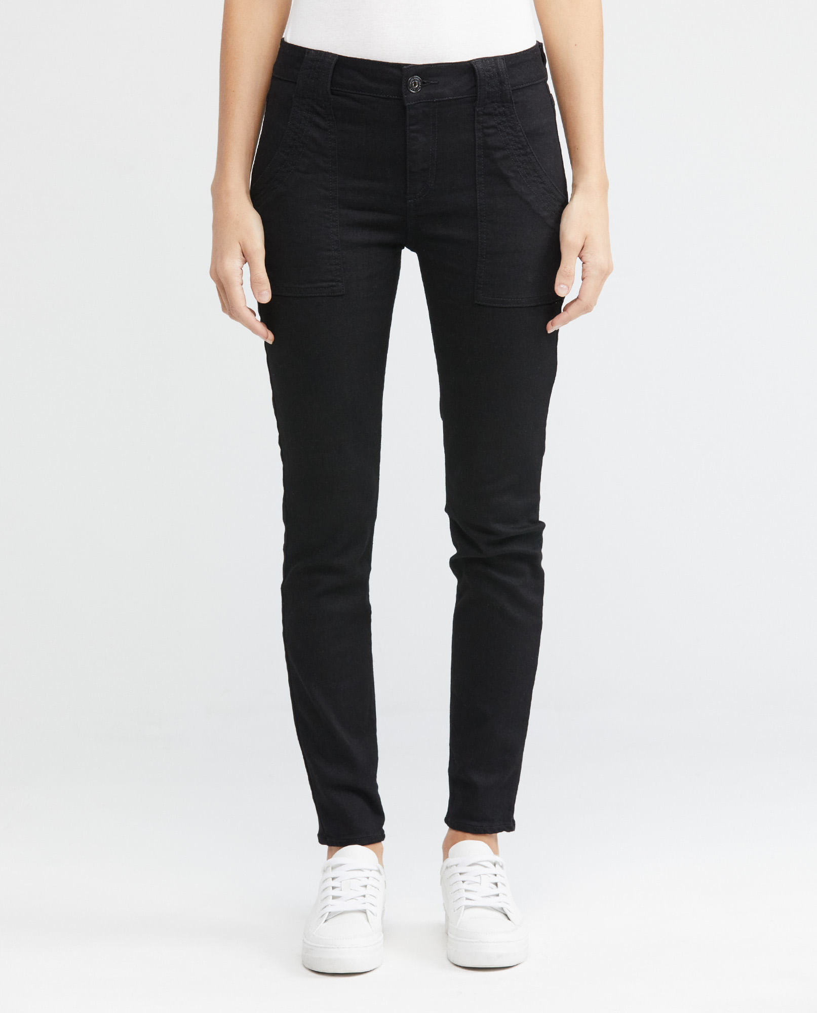 Jean de Mujer High Rise, Cosmo, Bota Skinny - Gris Oscuro