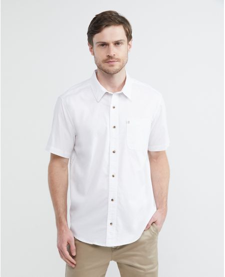 Camisa de Hombre, Classic Fit Manga Corta - Fondo Entero Efecto Flamé