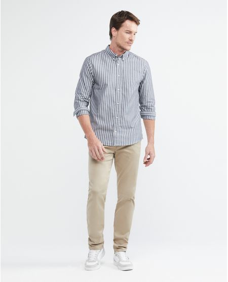 Camisa de Hombre, Slim Fit Manga Corta - Rayas