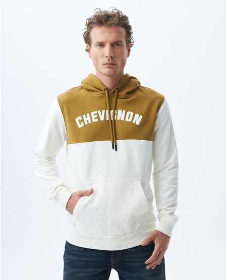 Buzo de Hombre, Cerrado con Capucha - Bloques de Color