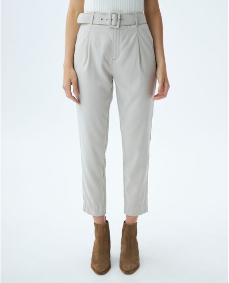 Pantalón de Mujer, Regular Fit Tiro Alto Bota Recta - Correa en Tela