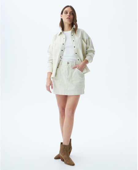 Falda, Tipo Cargo, Tiro Alto Largo Midi - Bolsillos Sobredimensionados