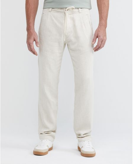 Pantalón de Hombre Tipo Chino, Regular Fit Bota Slim - Pretina con Canal y Cordón