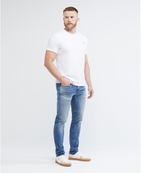 Jean de Hombre Slim Fit, Famous, Bota Slim - Azul Ultra Oscuro Vintage