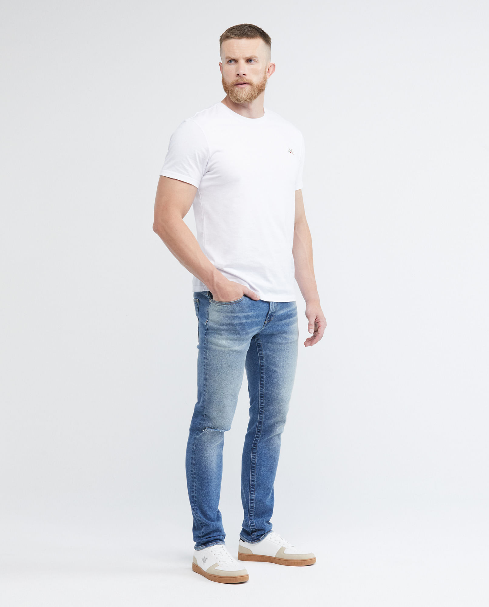 Jean de Hombre Slim Fit, Famous, Bota Slim - Azul Ultra Oscuro Vintage