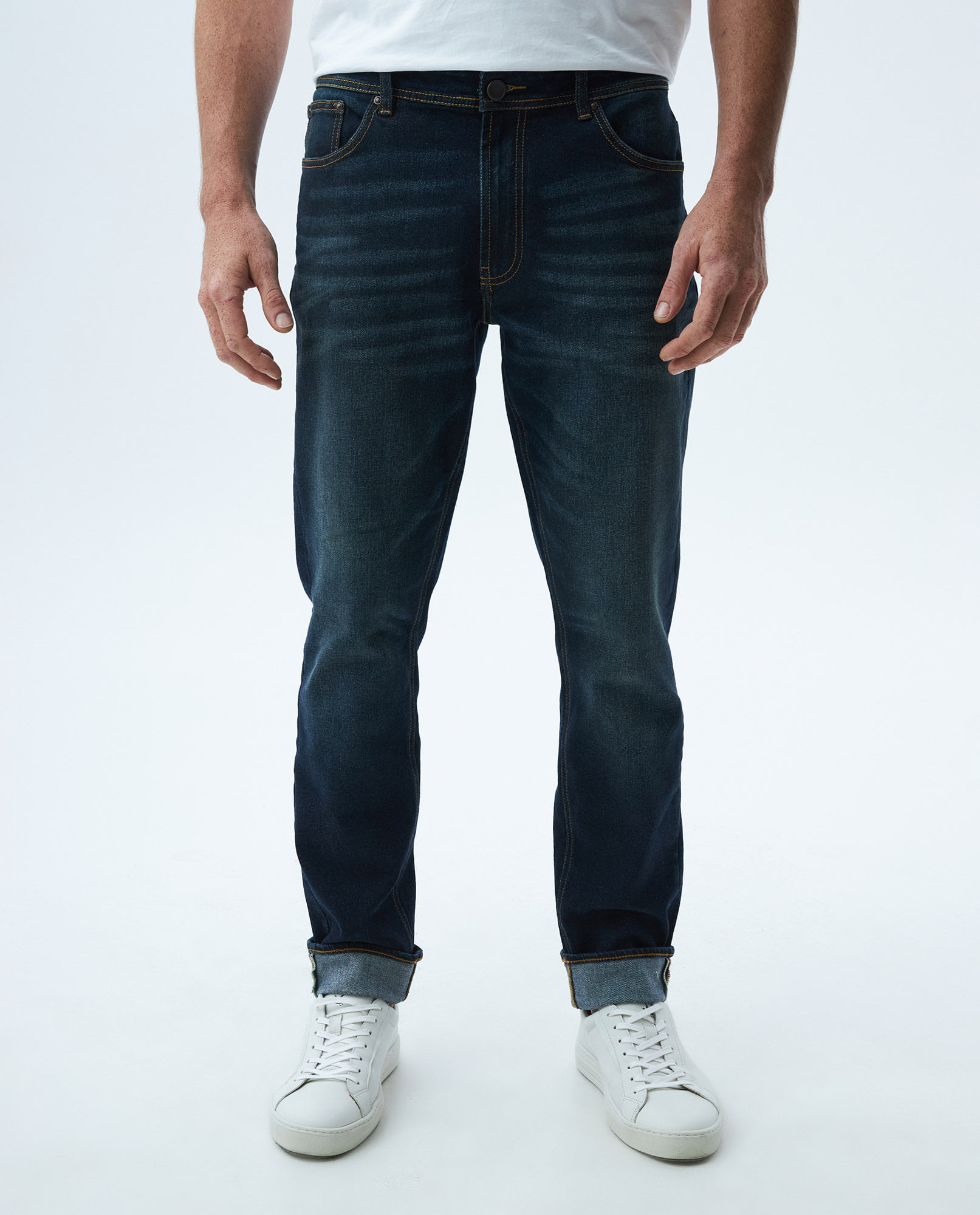 Jean de Hombre, Relaxed, Revenge, Fit Bota Relaxed - Azul Oscuro Vintage