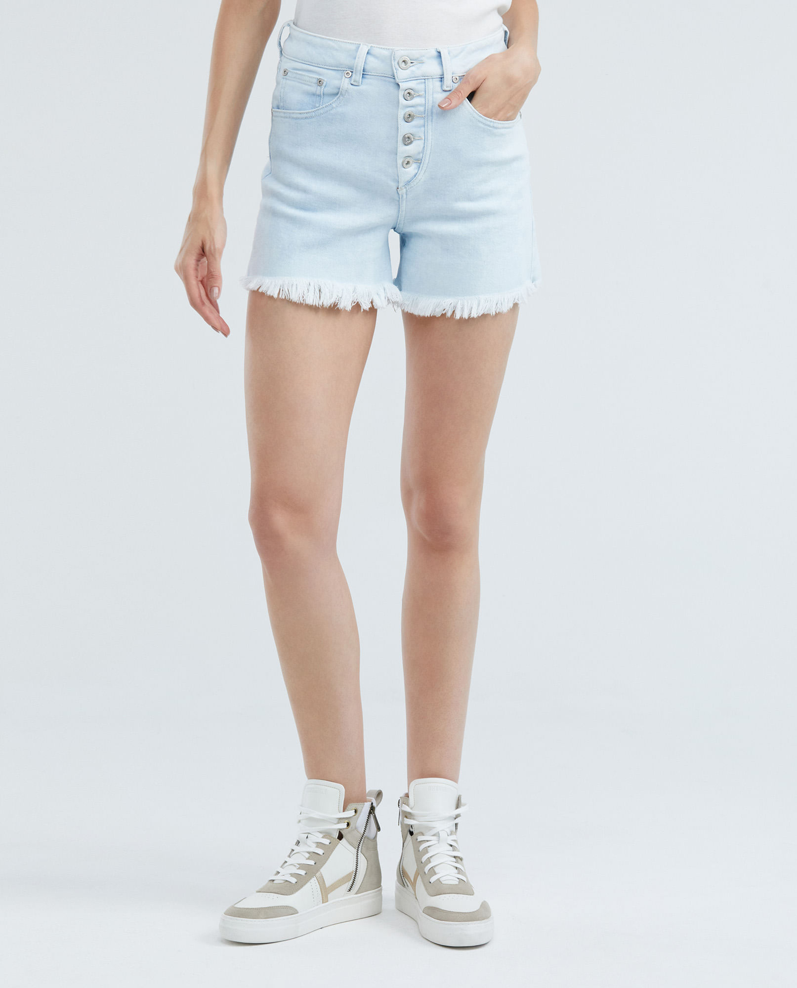 Short de Mujer en Denim, High Rise - Azul Claro