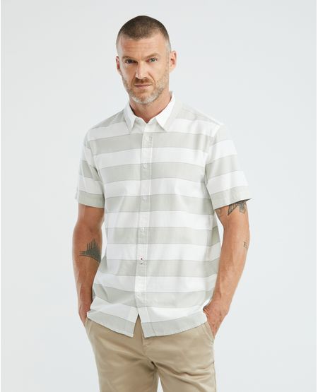 Camisa de Hombre, Slim Fit Manga Corta - Rayas