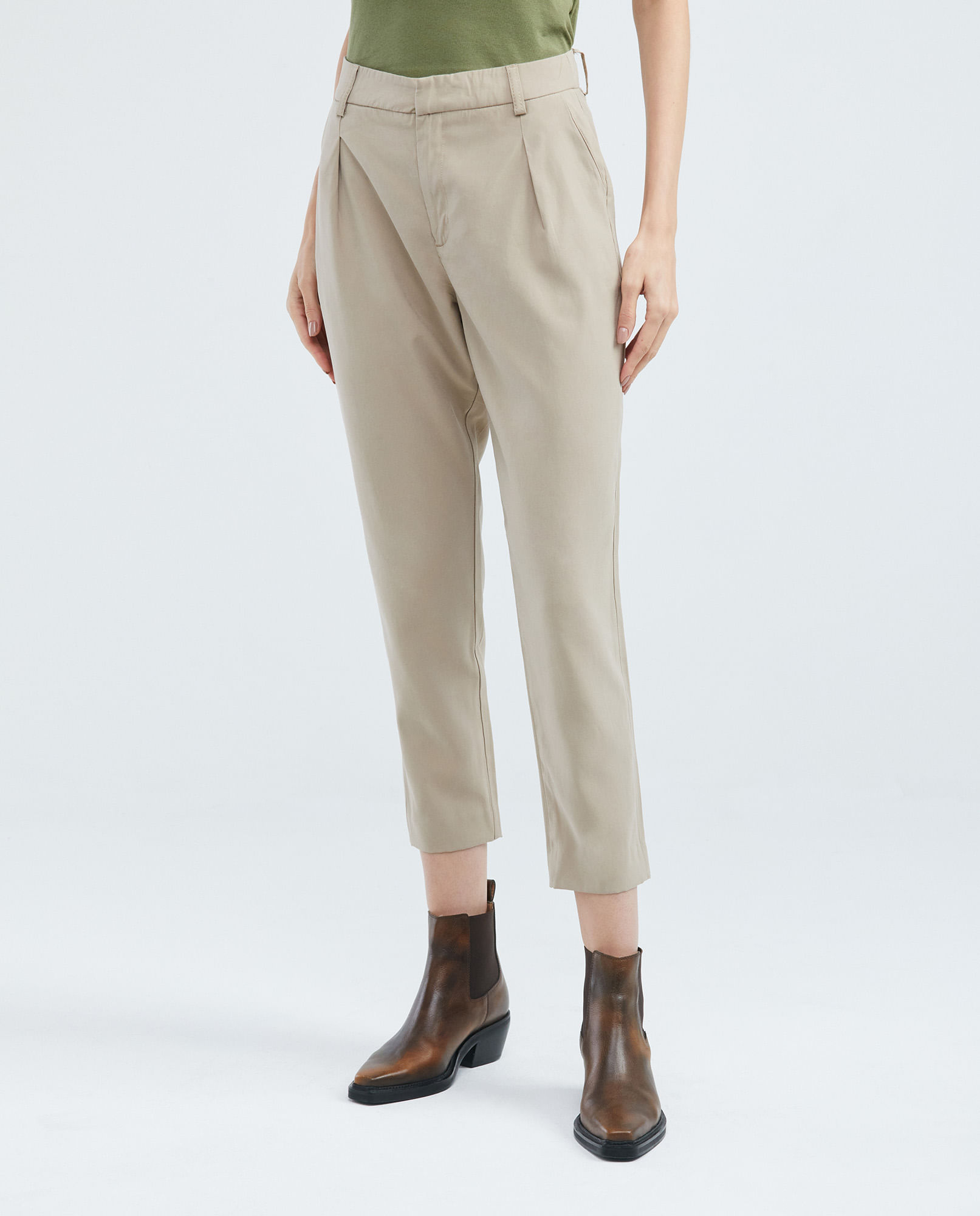Pantalón de Mujer, Regular Fit Tiro Alto Bota Recta - Básico Casual
