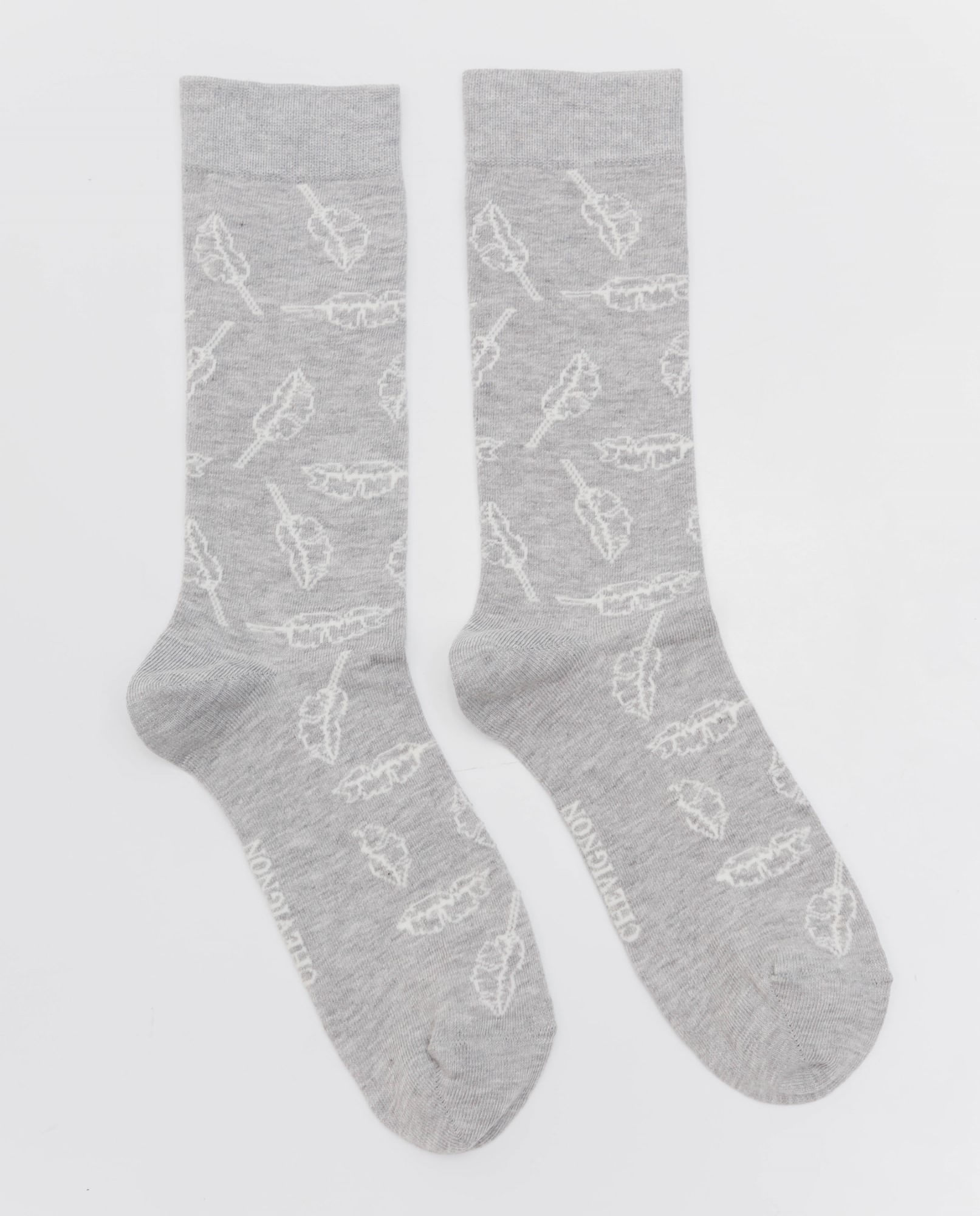 Medias de Hombre, Altura Media Pierna - Hojas