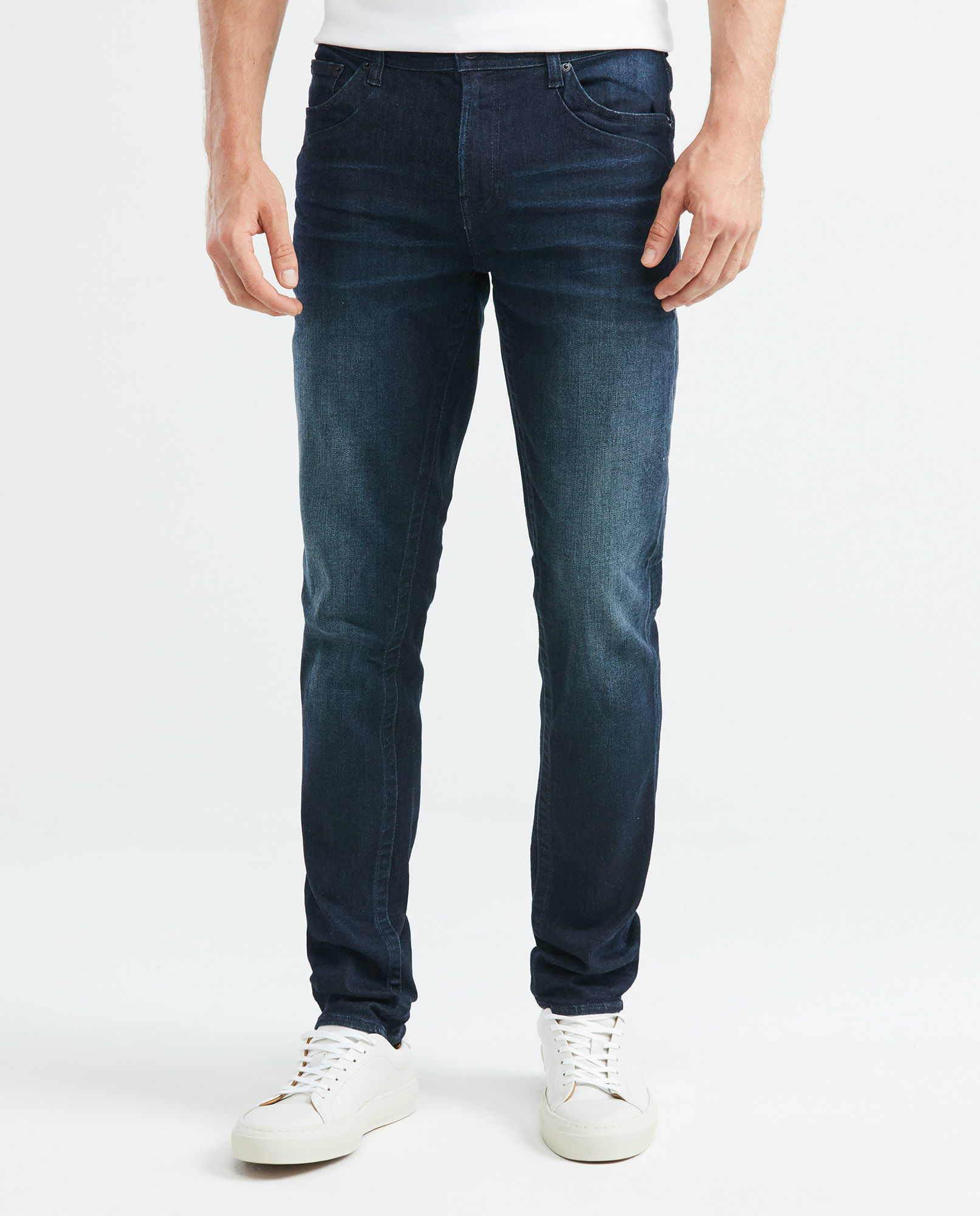 Jean de Hombre Slim Fit, Famous, Bota Slim - Azul Ultra Oscuro