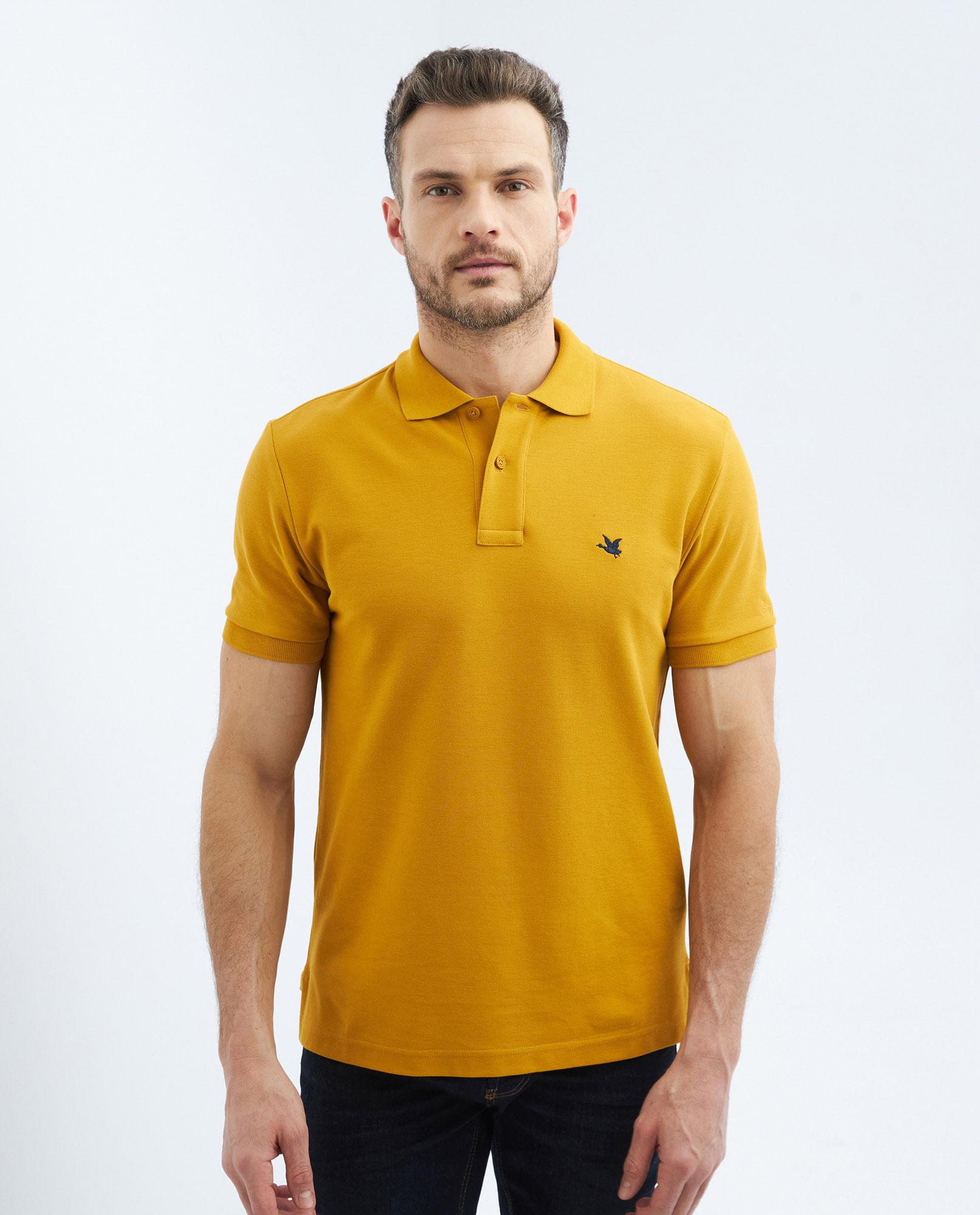 Camiseta de Hombre Tipo Polo, Classic Fit Manga Corta - 100% Algodón