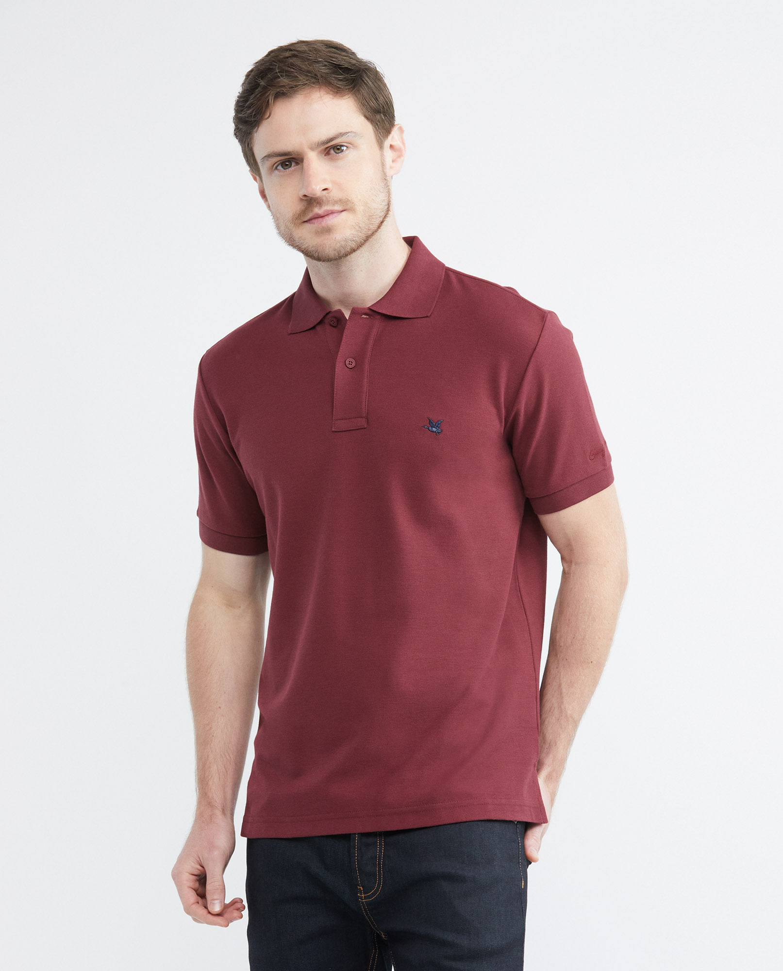 Camiseta de Hombre Tipo Polo, Classic Fit Manga Corta - Piqué 100% Algodón