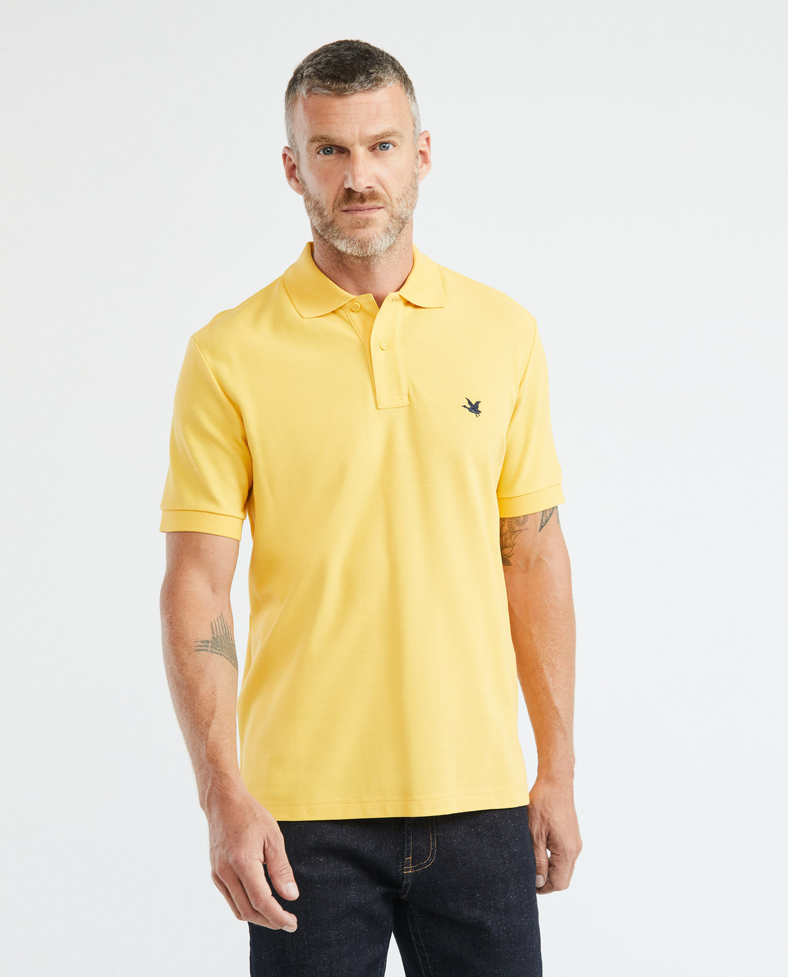 Camiseta de Hombre Tipo Polo, Classic Fit Manga Corta - Piqué 100% Algodón