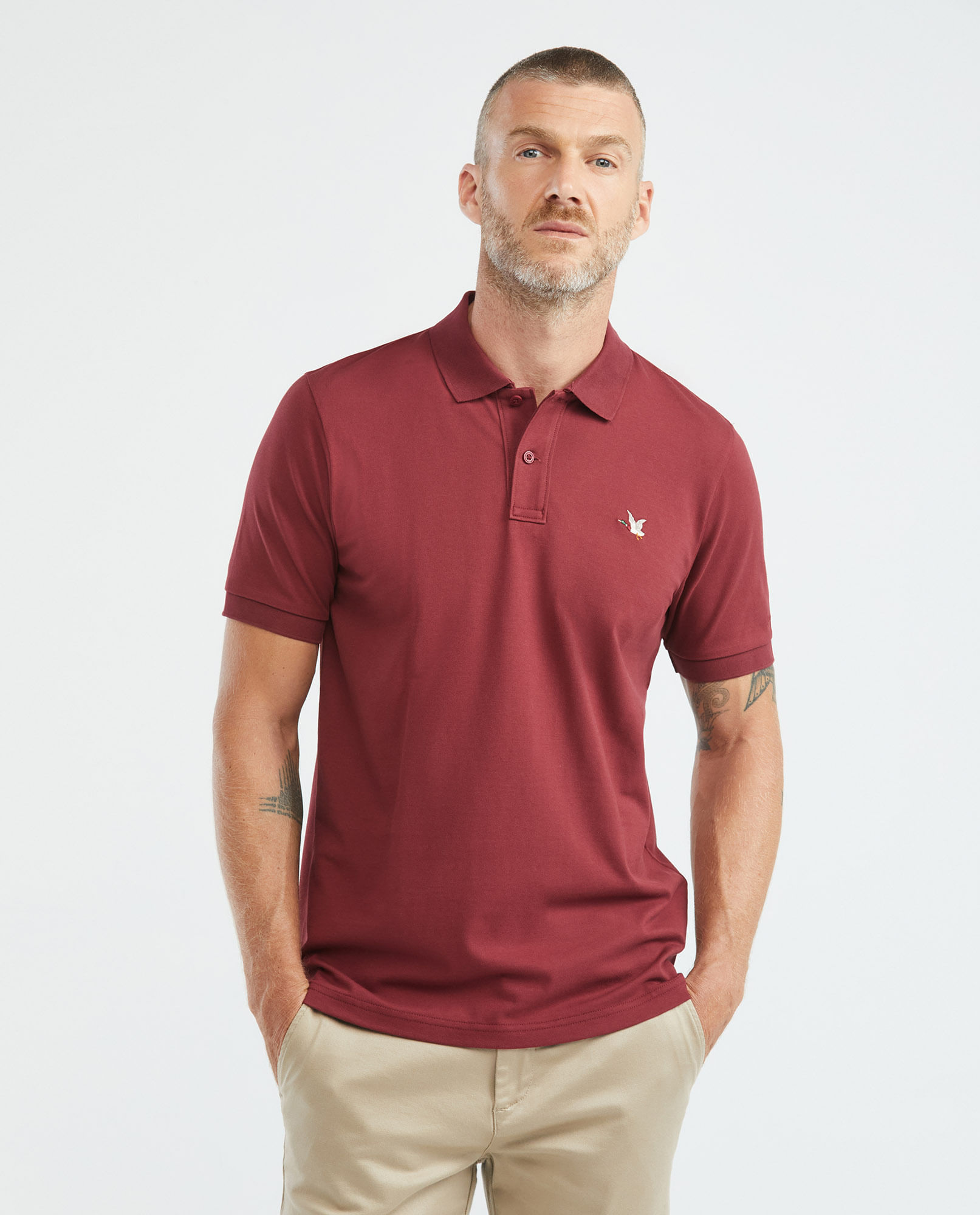 Camiseta de Hombre Tipo Polo, Slim Fit Manga Corta - Piqué 100% Algodón