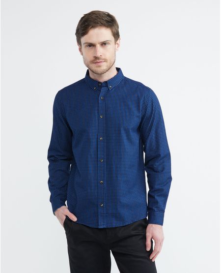 Camisa de Hombre, Slim Fit Manga Larga - Cuadros