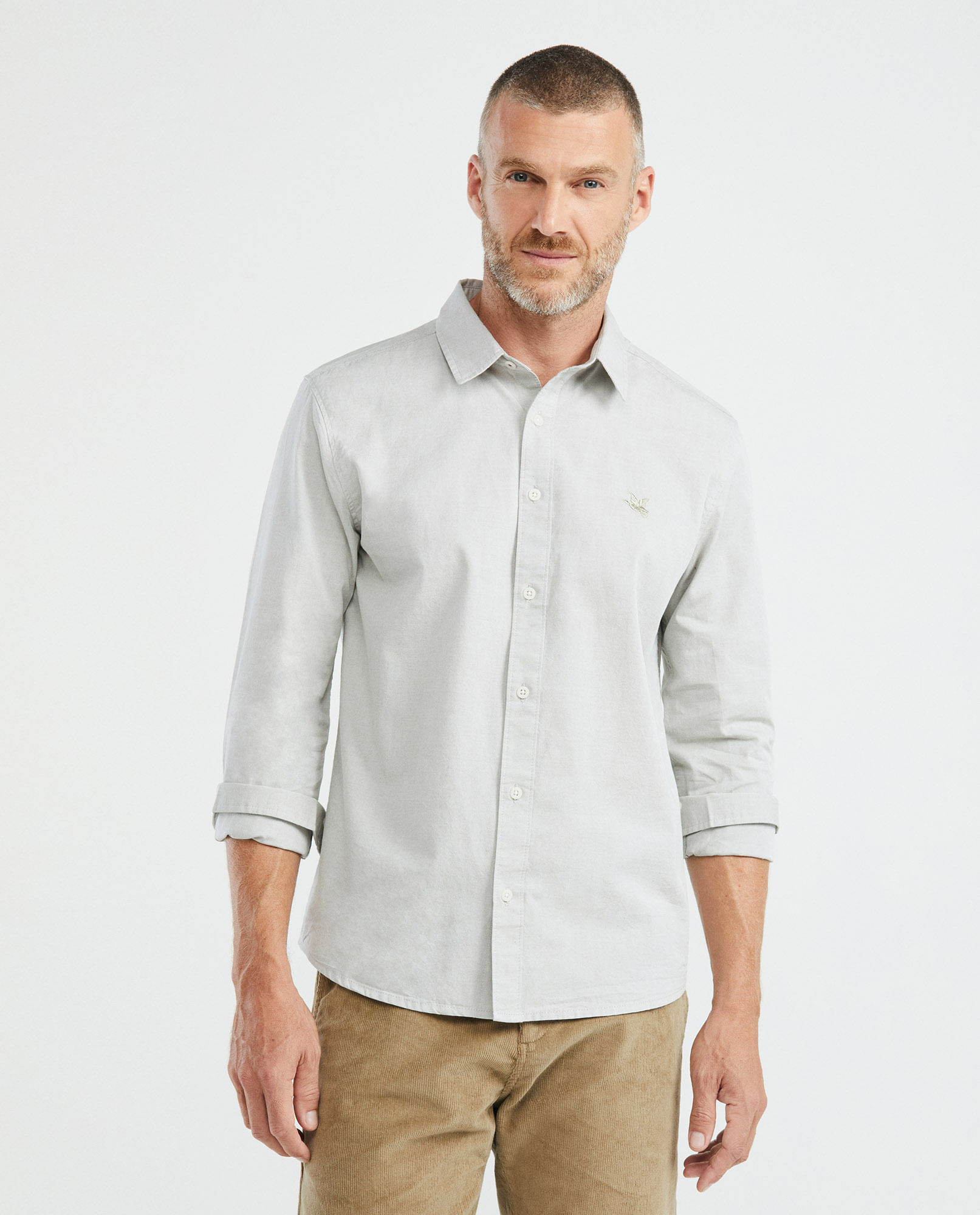Camisa de Hombre, Slim Fit Manga Larga - Oxford 100% Algodón