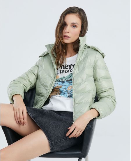 Chaqueta de Mujer, Acolchada Con Capucha - TOGS