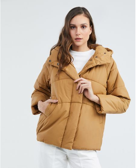 Chaqueta de Mujer, Tipo Buffer - Acolchada Con Capucha