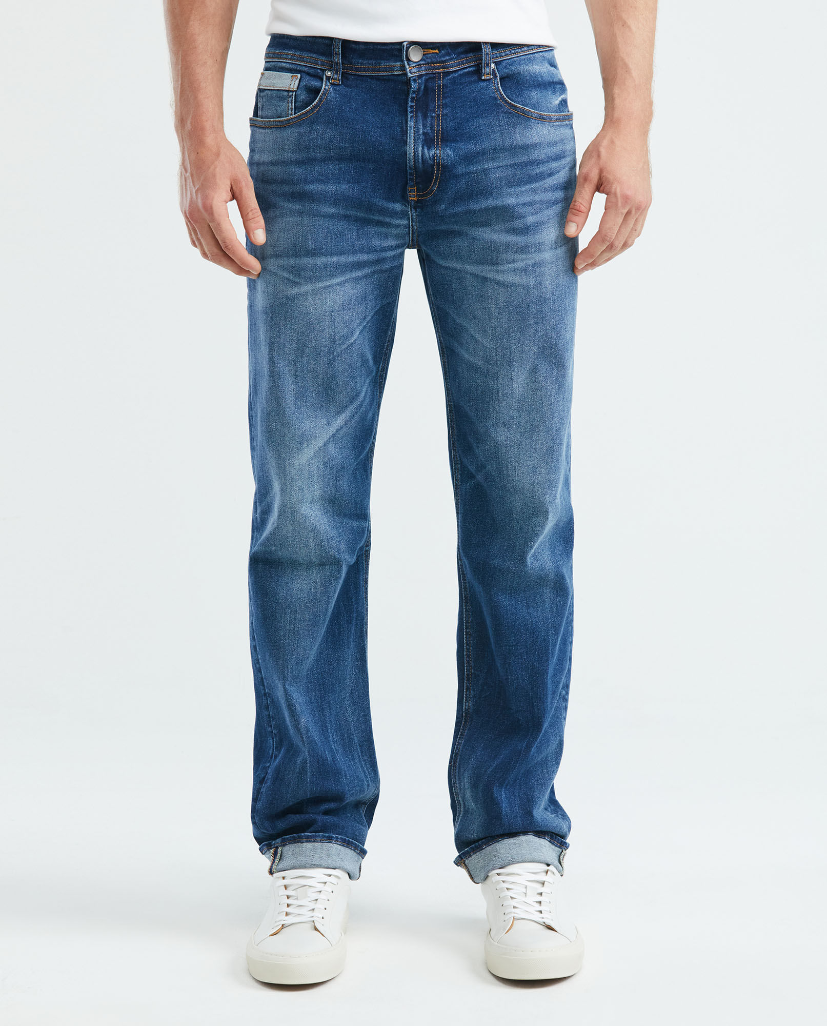 Jean de Hombre, Relaxed, Revenge, Fit Boot Cut - Azul Medio Vintage